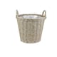 image 1 of Lined Planter - Polyrattan - L44 x W44 x H49 cm - Natural | Brown