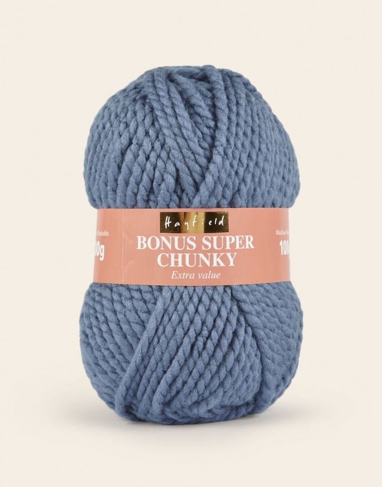 Hayfield Blue Bonus Super Chunky Yarn (Value Pack 10 x 100g Balls) For Crochet, Knitting - 82m per ball