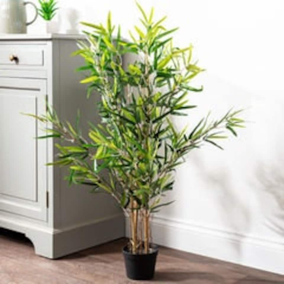 image 1 of Faux Potted Bamboo Plant N/A