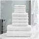 image 5 of VELVETIO 10 Piece Towel Bale Set Toronto Stripe Pattern - 100% Cotton, 450 GSM Black