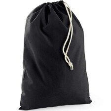 Westford Mill Recycled Cotton Stuff Bag - Black - 20cm x 14cm