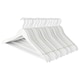 image 1 of Harbour Housewares Wooden Clothes Hanger - White - Pack of 30 - Wooden Hanger Coat Hanger Suit Hanger Jacket Hanger Shirt Hanger Trouser Hanger