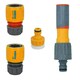 image 1 of 4PC Hozelock Garden Hose Fittings Tap Connectors Sprayer Nozzle Starter Kit
