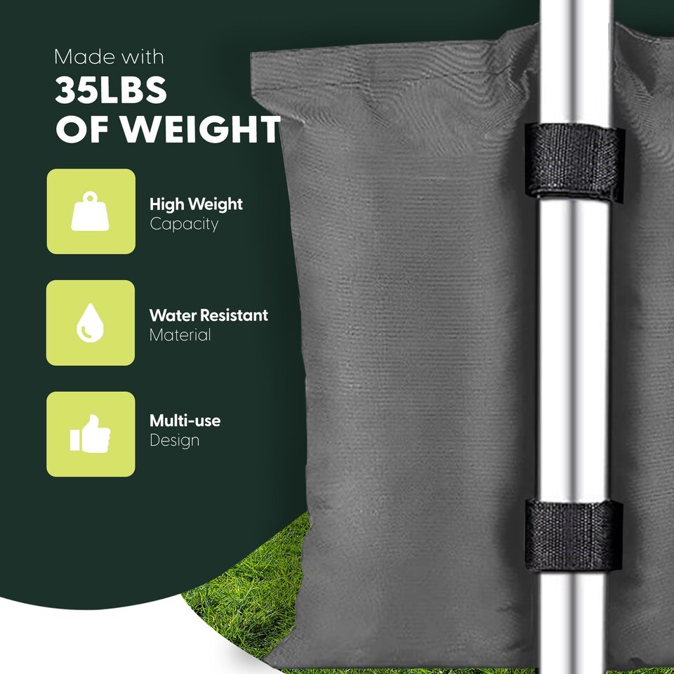 image 1 of Keplin Gazebo Sand Weight Bags 4 Pack Double Pocket Tent Canopy Leg Anchors
