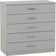 image 1 of Dakota 5 Drawer Chest Grey | Light Grey