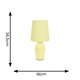 image 7 of ValueLights Arlo Sunshine Yellow Ceramic Table Lamp with Yellow Shade