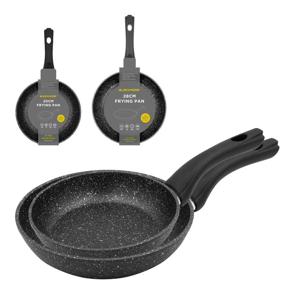 image 1 of Blackmoor 2pc frying pan set black