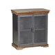 image 2 of Metropolis Industrial Sideboard - Metal/Acacia Solid Wood - L45 x W85 x H85 cm Brown