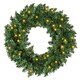 image 1 of HOMCOM Christmas Wreath 50 Warm White LED Lights Ideal Artificial Decor