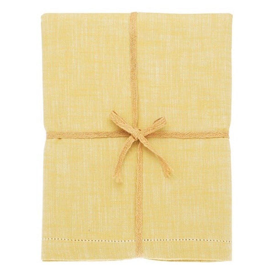 image 1 of Walton & Co Saffron Chambray Tablecloth 130x280cm