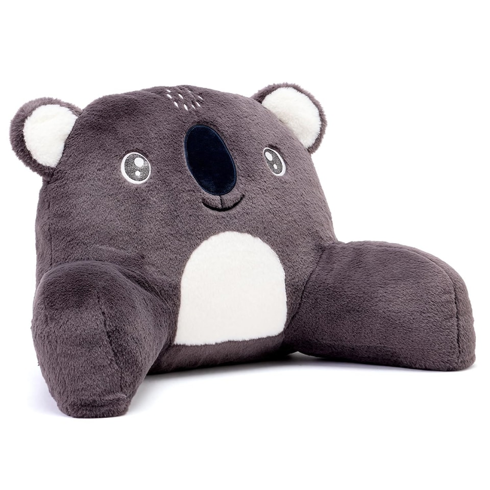 image 1 of Snuggz Koala Cuddle Cushion Reading Pillow with Carry Handle 3D Novelty Design Back Support Soft Cosy Bed Pillow - 60 x 40 x 35 cm