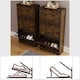 image 5 of Vida Designs 3 Drawer Shoe Cabinet Shoe Rack Storage Cupboard, Dark Wood