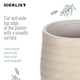 image 6 of Plaited Style Beige Planter with Legs, Round Indoor Plant Pot Stand for Indoor Plants by Idealist Lite D30 H43 cm, 19L