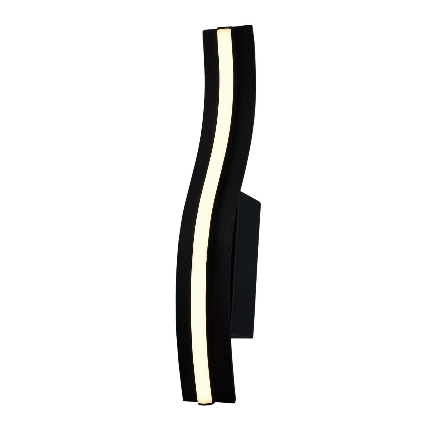 Happy Homewares LED Stick Style Modern Feature Wall Light Fitting in Matte Sand Black