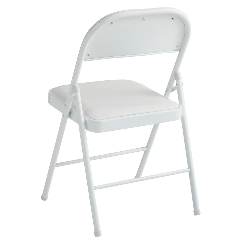 image 1 of Set of 6 Folding Dining Chairs with Metal Frame and Padded Seats