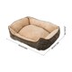 image 2 of Living and Home Linen Woven Pet Bed with Anti-Slip Bottom for Cats & Dogs | Brown | Coffee Brown | S