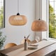 image 4 of Bali Globe Pendant Ceiling Lamp, Natural Bamboo, White, Matt Black