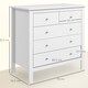 image 5 of HOMCOM Modern Chest of Drawers, 5 Drawer Storage Cabinet with Metal Handles and Runners for Bedroom, White