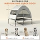 image 5 of PawHut Portable Elevated Dog Bed with Removable Canopy, 92 x 75 x 89 cm Grey | M