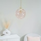 image 2 of ValueLights Frenchie Pink Tinted Glass Globe Gold Easy Fit Lamp Shade