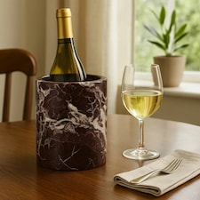 Interiors by Premier Red Marble Wine Cooler, Long-lasting Outdoor Ice Bucket, Easy to Assemble Outdoor Bucket