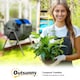 image 9 of (Blue, 160L) Outsunny Outdoor Tumbling Compost Bin with Dual Chamber