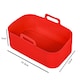 image 6 of SPARES2GO Rectangular Non-Stick Silicone Basket Drawer Liners for Air Fryer (Pack of 2, Red)
