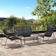 image 2 of Outsunny 4 Piece Garden Furniture Set Patio Sofa Set, Glass Top Table