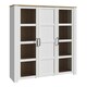 image 1 of Bohol 3 Door Large Display Cabinet in Riviera Oak/White
