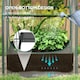 image 5 of Outsunny Raised Garden Bed Planter Box with Greenhouse, Clear and Dark Grey