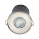 image 1 of Set of 16 Fire Rated Bathroom Recessed Downlights - Brushed Steel IP65 | Chrome | Brushed steel plate and clear glass diffuser | Large | 16