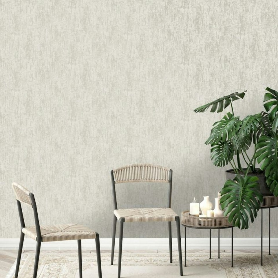 image 1 of Holden Décor Loft Industrial Textured Wallpaper - Pearl - 10m x 53cm Cream