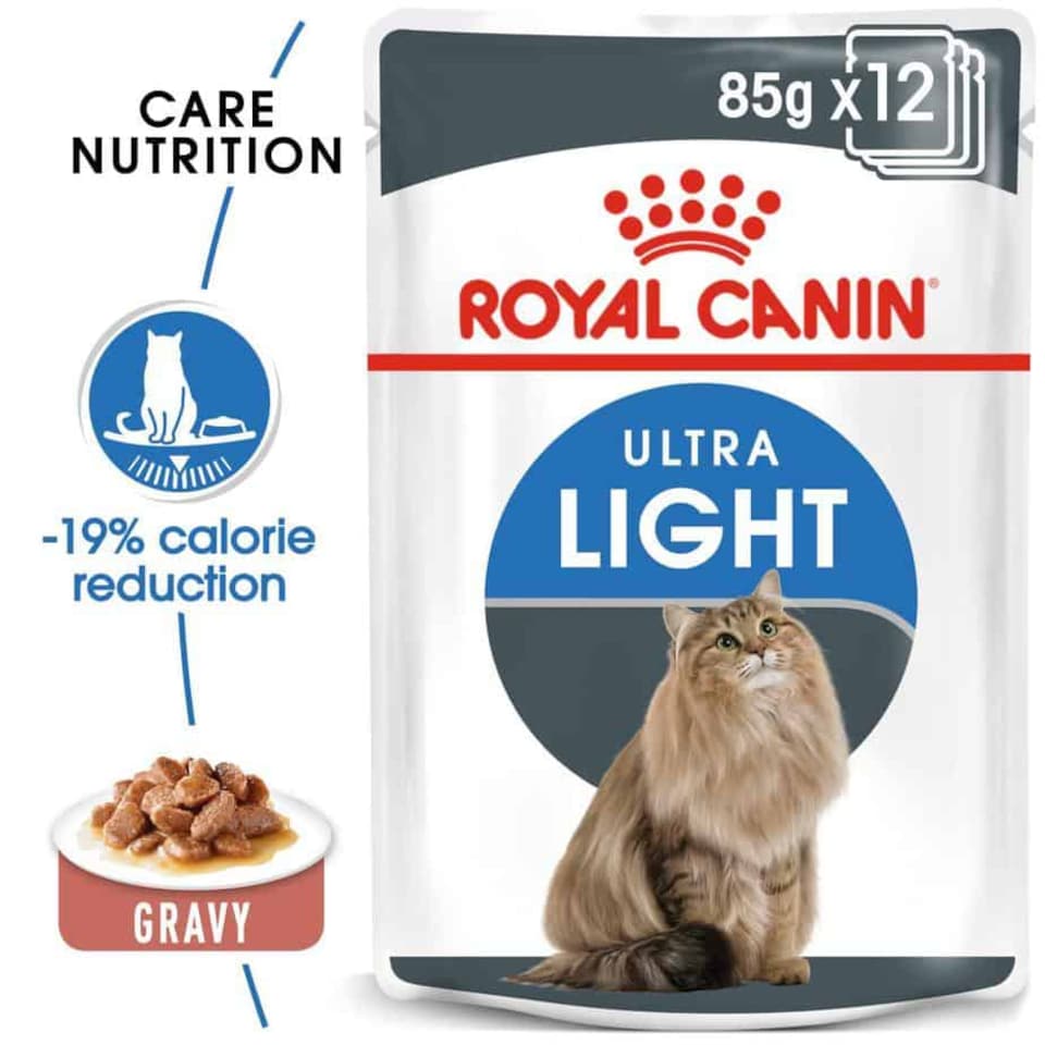 image 1 of Royal Canin Ultra Light In Gravy Adult Wet Cat Food - 24 x 85 g | Multi | 24 x 85g | 1