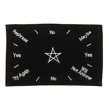 Something Different Embroidered Pentacle Pendulum Mat - Black/White - One Size