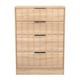 image 1 of Seattle 4 Drawer Deep Chest of Drawers in Bardolino Oak (Ready Assembled) | Brown | Bardolino Oak