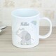 image 2 of Personalised Hessian Elephant Plastic Mug White