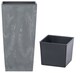 image 3 of URBI 26.5cm Concrete Effect Square Planter with Internal Insert | Grey | Grey & Set of 4 | 4