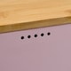 image 5 of Cooks Professional Diamond Pattern Bread Bin with Linen Bag & Bamboo Cutting Board Lid | Pink | Pink | 1