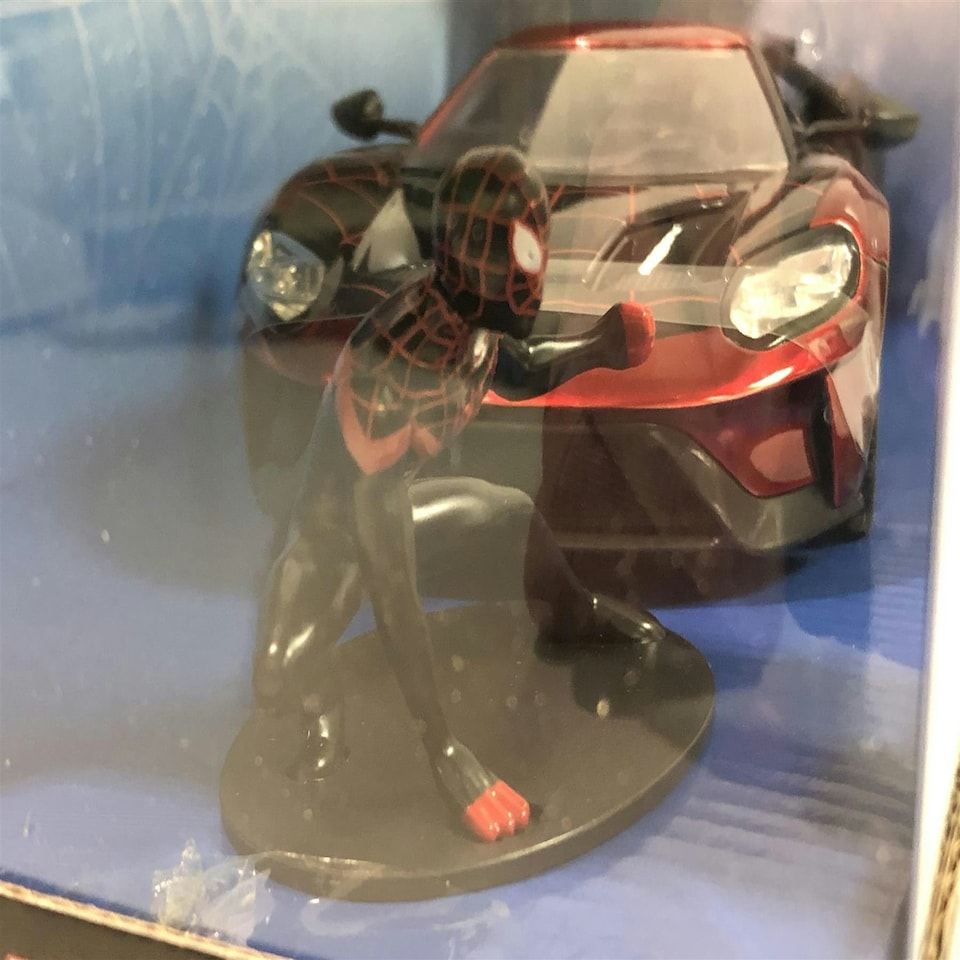 image 1 of Spiderman Miles Morales 2017 Ford GT with Figure 1:24 Scale Jada 31190