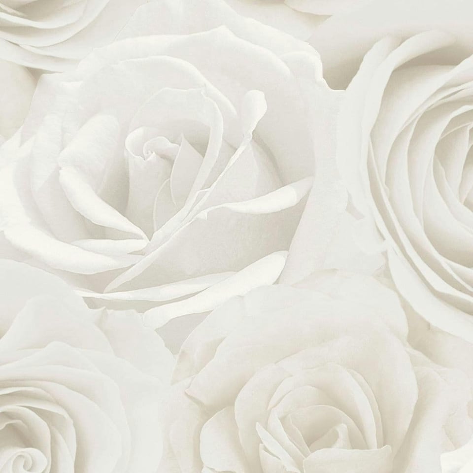 image 1 of World Of Wallpaper Melany Rose Wallpaper - Ivory/Cream - 10m x 53cm | Yellow