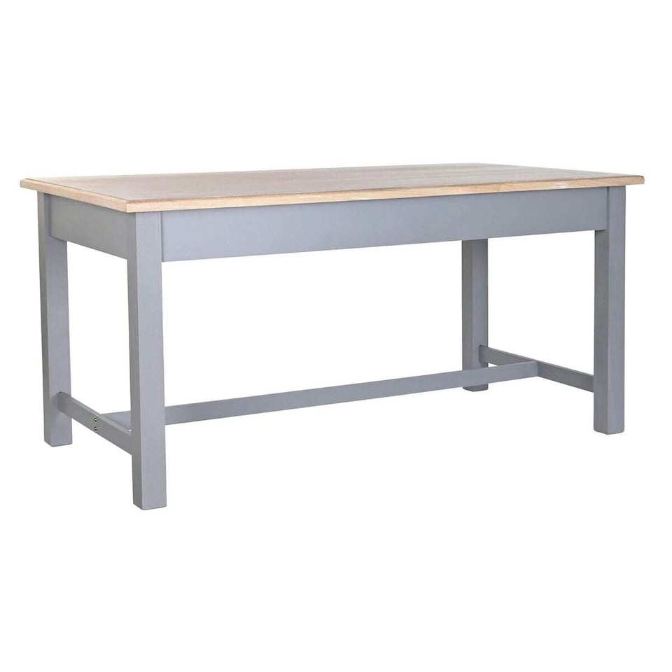 image 1 of Dining Table DKD Home Decor Grey Natural Wood Paolownia wood MDF Wood 161.5 x 81.5 x 78 cm 161,5 x 81,5 x 78 cm N/A