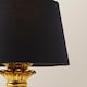 image 5 of ValueLights Pineapple Design Gold Effect Table Lamp With Navy Blue Shade