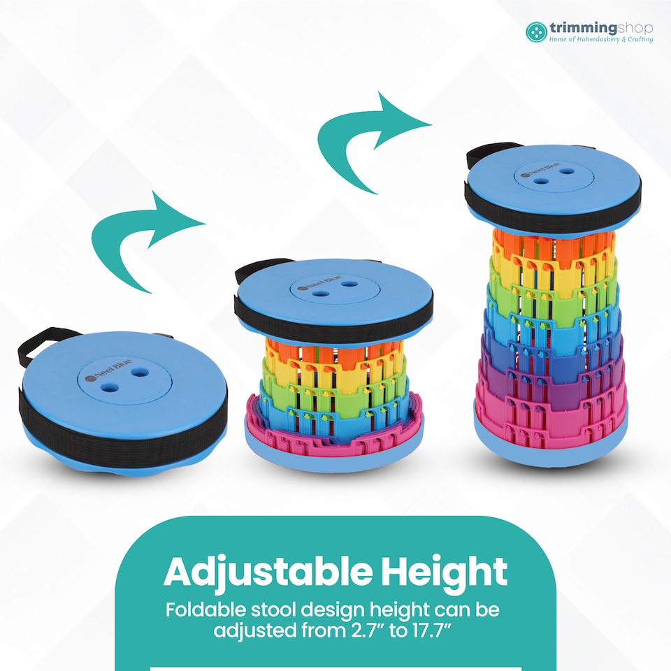 image 1 of Trimming Shop Portable Folding Stool, Telescopic Collapsible Stool