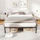 image 5 of COSTWAY Double Size Metal Bed Frame for Easy Assembly Black