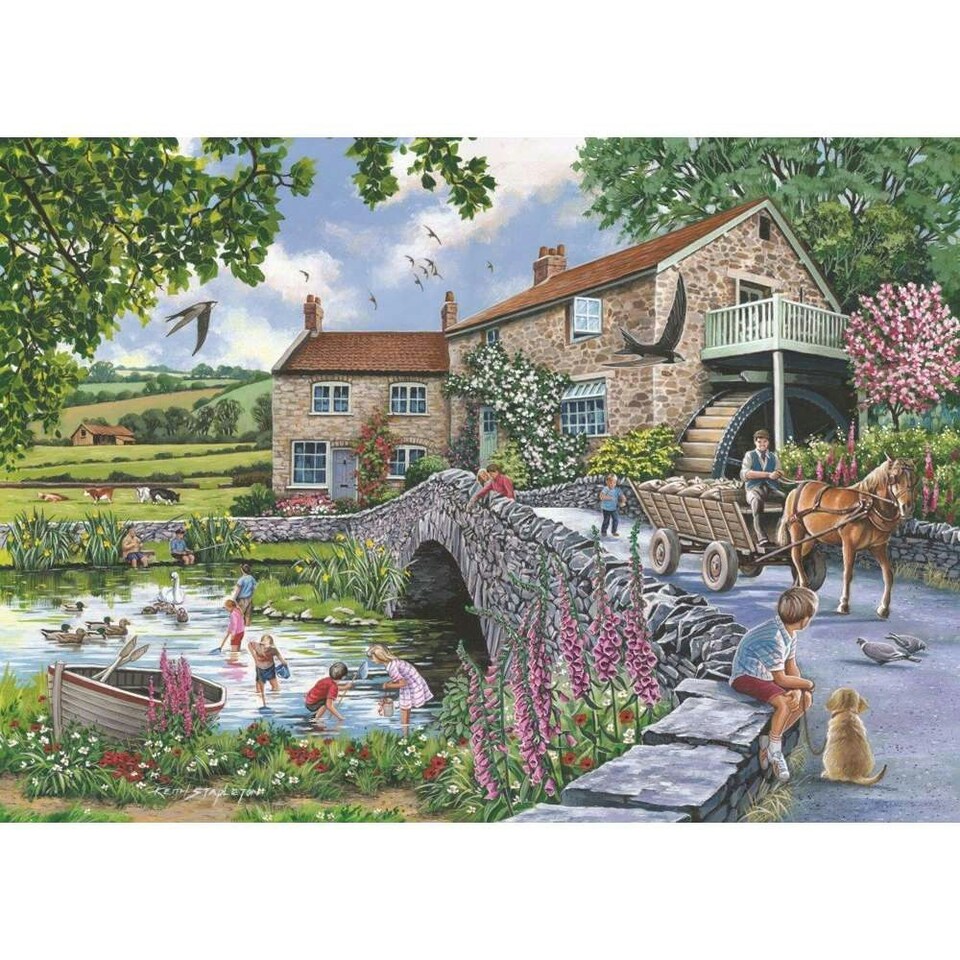 image 1 of The House of Puzzles, Old Mill - 1000 Piece Jigsaw Puzzle