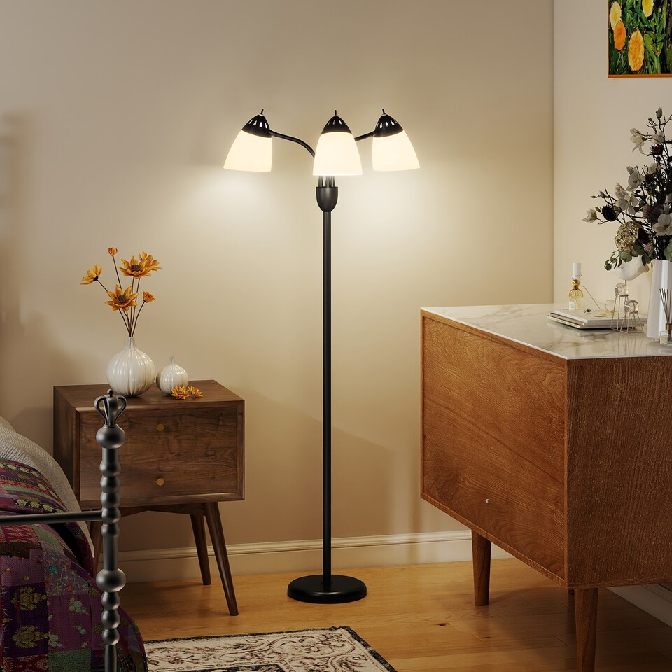 image 1 of HOMCOM Arc Tree Floor Lamp with 3000K/4500K/6500K Colour Temperatures Black | Black