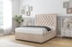 image 3 of Sloomy Montana Sand Naples Divan Bed Base 2 Drawers Same Side With 54 Inch Floor Standing Headboard | Cream | Sand | Small Single | 1