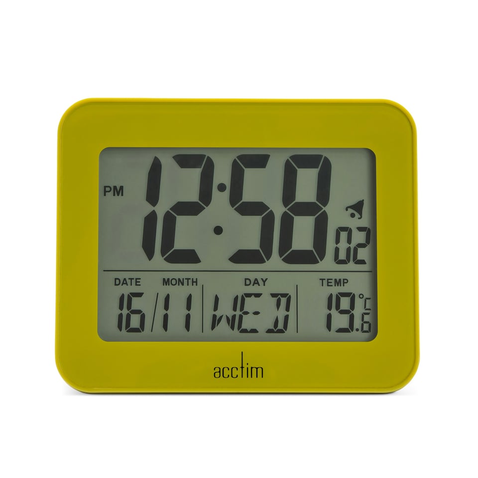 image 1 of Acctim Otto Superbrite® Digital Bedside Alarm Clock Yellow | Heathland