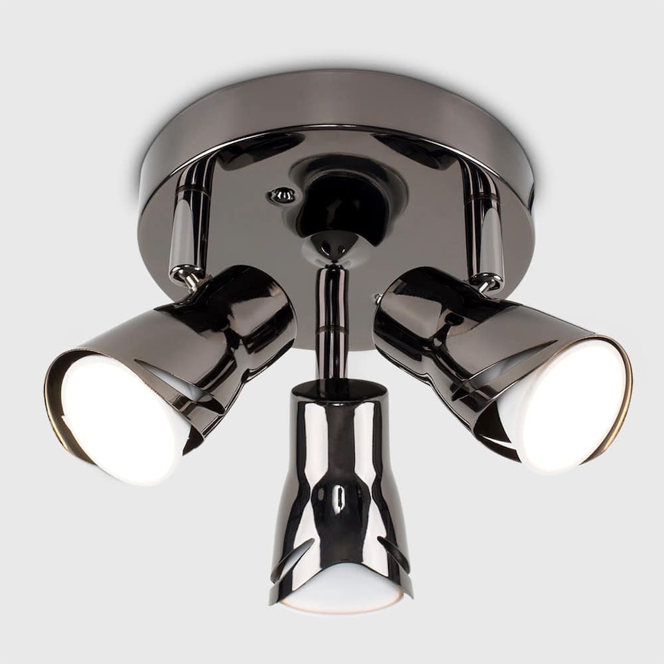 image 1 of ValueLights Sleek Spotlight Black Spotlight and Warm White Bulb