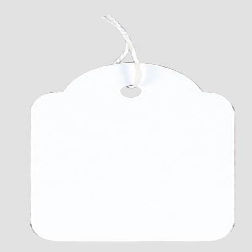 image 1 of Pack of 100 Strung Tags 28 x 43mm